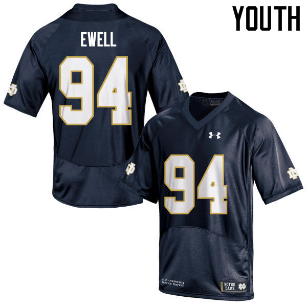 Youth #94 Darnell Ewell Notre Dame Fighting Irish College Football Jerseys Sale-Navy